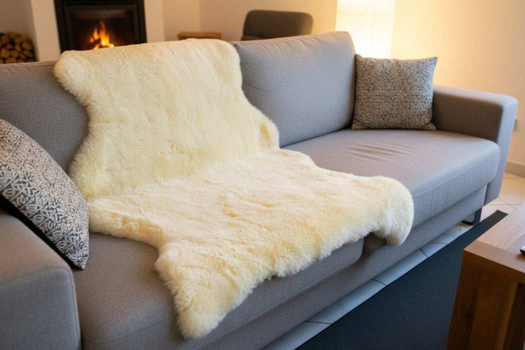 🌿 Natürlich weich – Lammfell für Kinderwagen &  Babybett