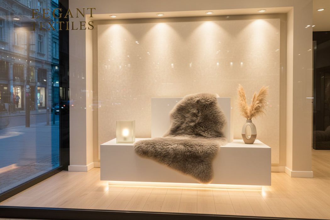 🐑 Schaffell „Cappuccino“ – Langhaar ☕🤎