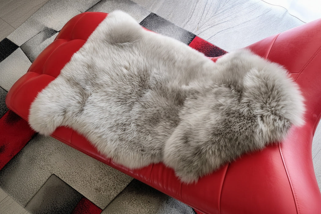 🐑 Schaffell „Cappuccino“ – Langhaar ☕🤎