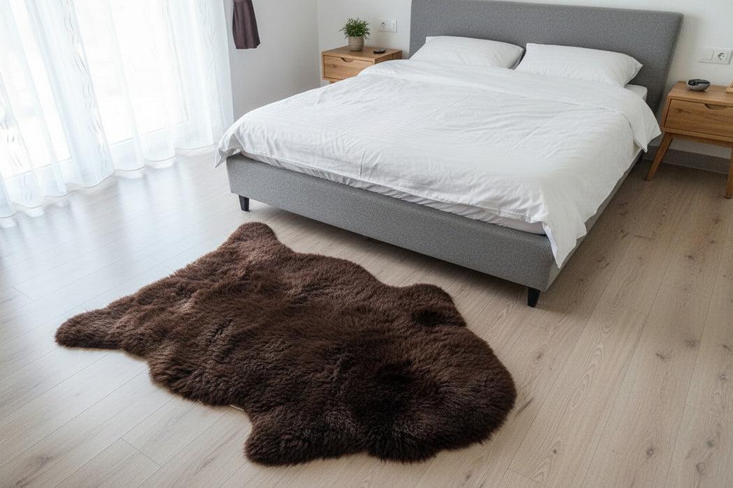 Schaffell braun , länge 100 cm länge x 70 cm breite