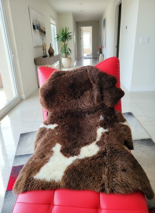 Schaffell gescheckt 100 cm länge x 70 cm breite