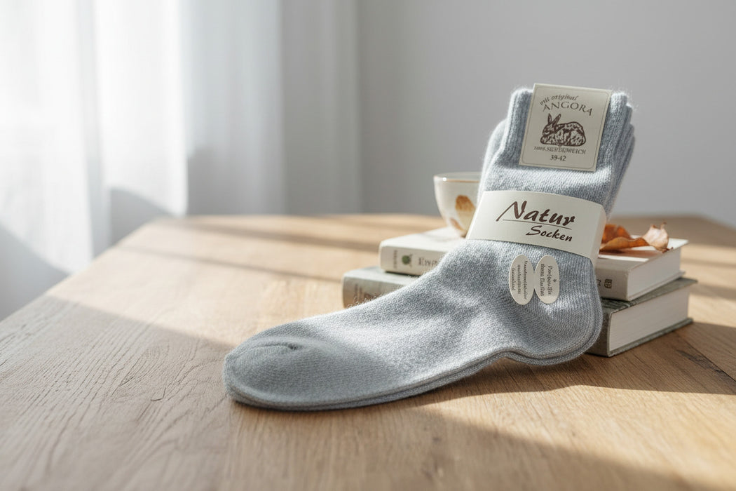 „Premium Angora Socken – Extra warm & weich“