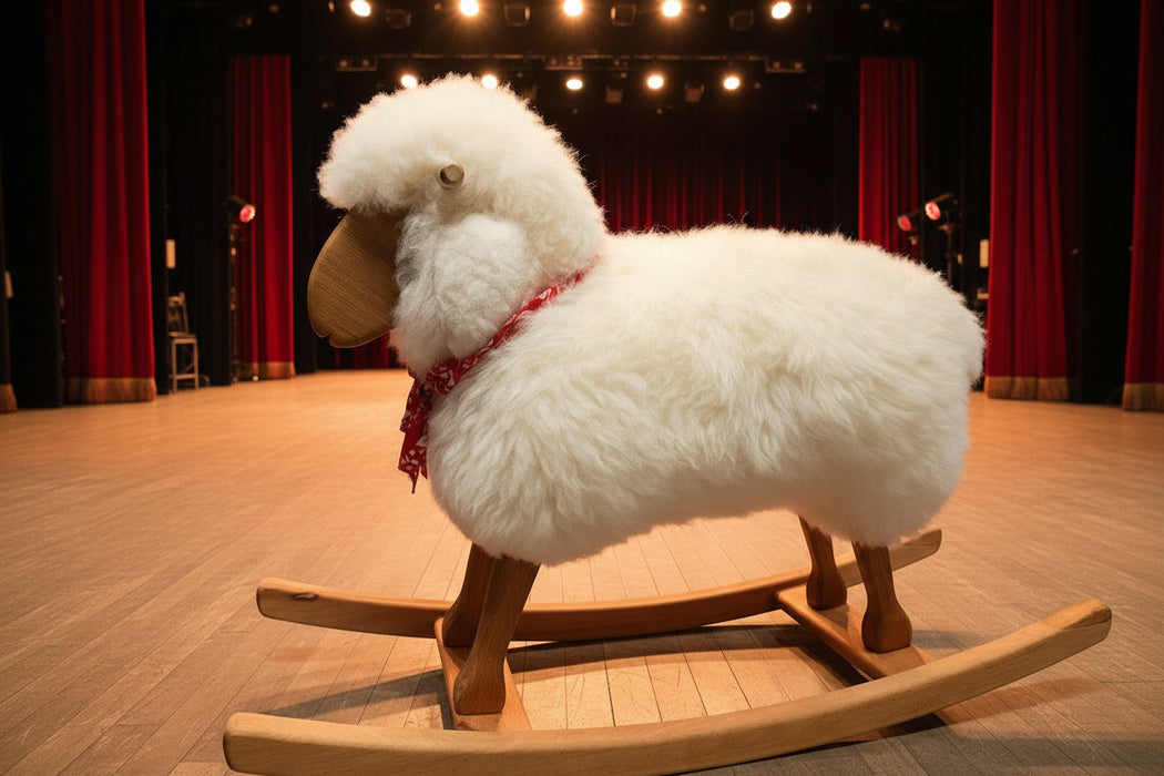 Flauschiges Holzschaf mit echtem Schaffell – Der Hingucker für jedes Zuhause! 🐑✨