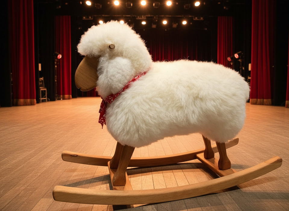 Flauschiges Holzschaf mit echtem Schaffell – Der Hingucker für jedes Zuhause! 🐑✨