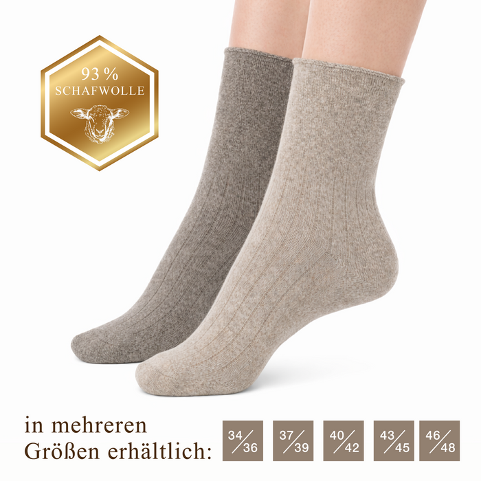 Schafwollsocken (93%) STOCKHOLM | druckfreier Komfortbund (für Diabetiker geeignet)