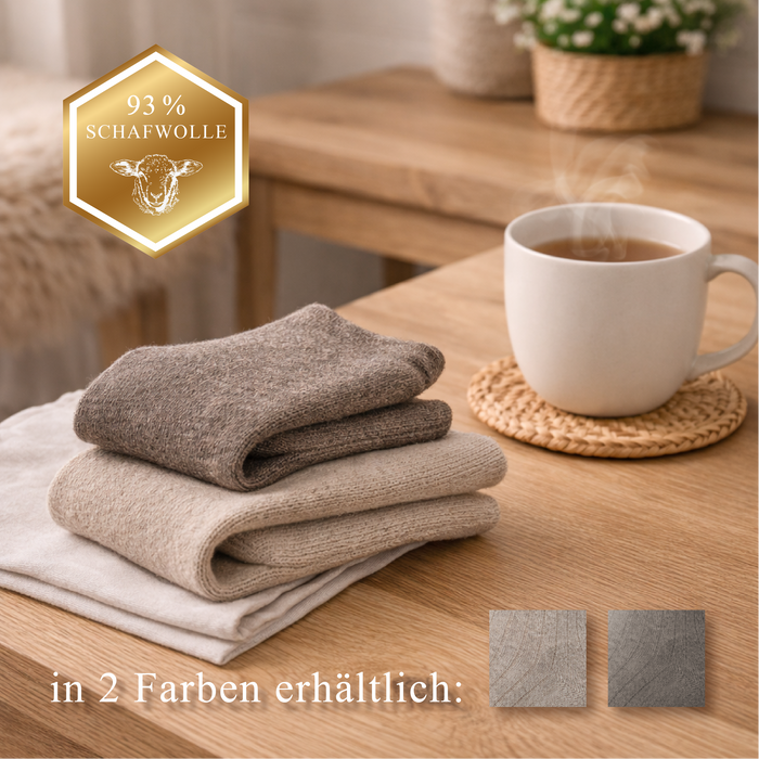 Schafwollsocken (93%) STOCKHOLM | druckfreier Komfortbund (für Diabetiker geeignet)