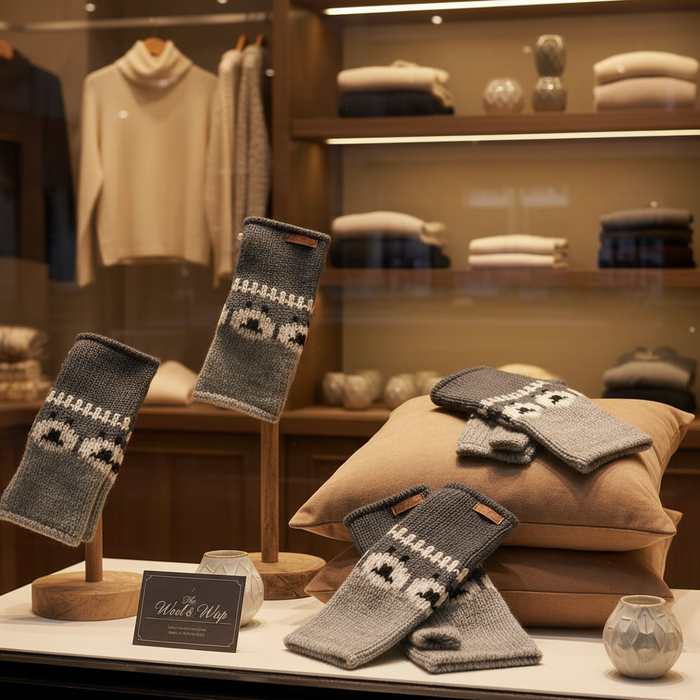 Pulswärmer im Schaf Design "Modell Samarina"