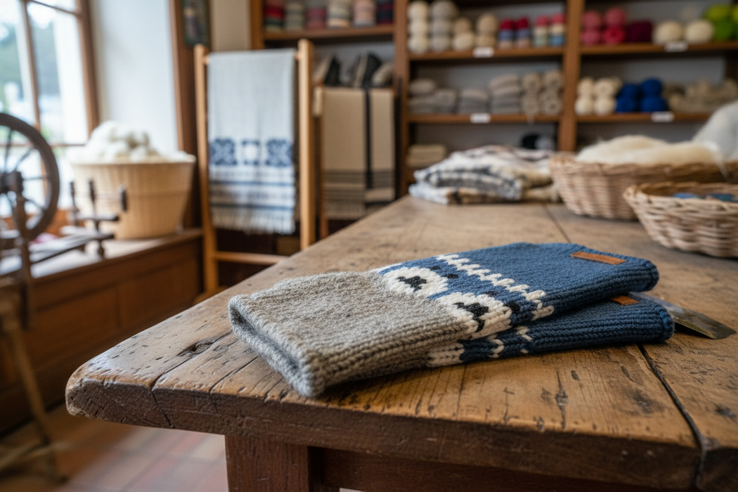 Pulswärmer im Schaf Design "Modell Samarina"