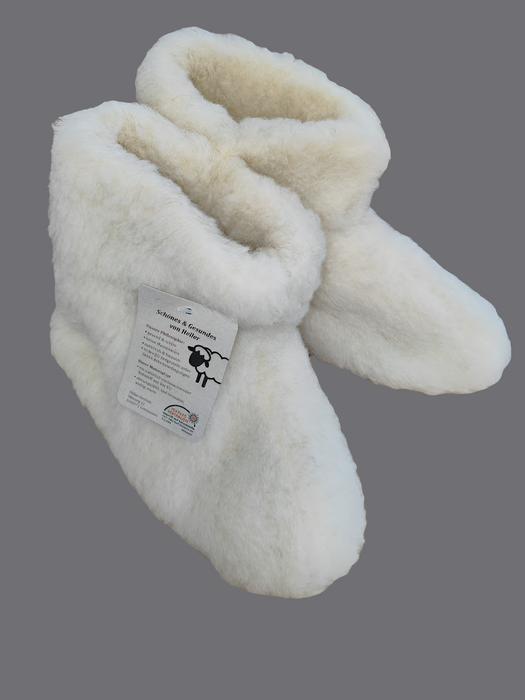 Wollschuhe in weiss