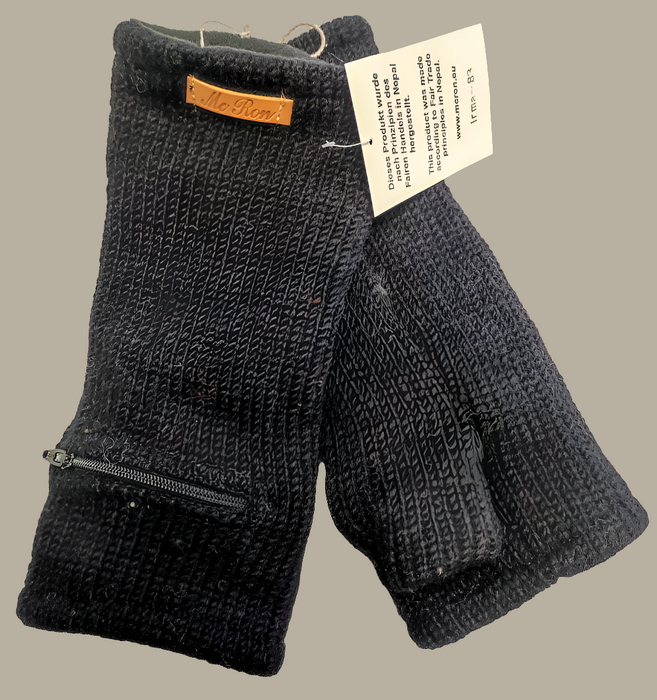 McRon Damen Gefütterte Pulswärmer mit Reissverschluss