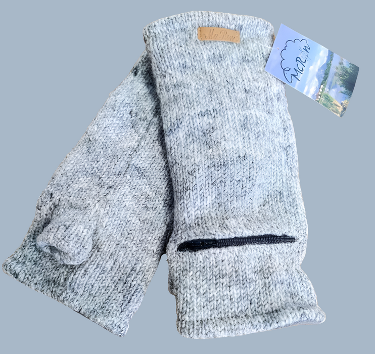 McRon Damen Gefütterte Pulswärmer mit Reissverschluss