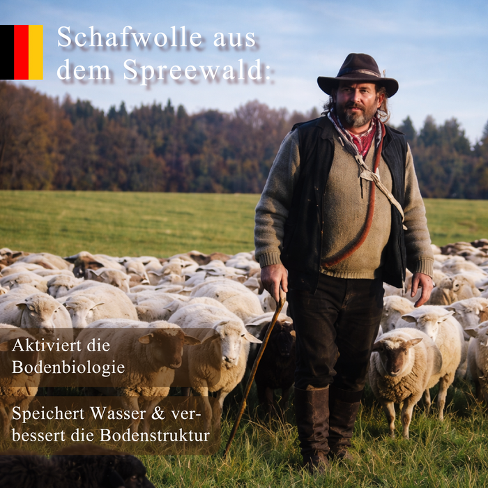 floraPell Pellets | Schafwolle-Langzeitdünger, 450g Beutel