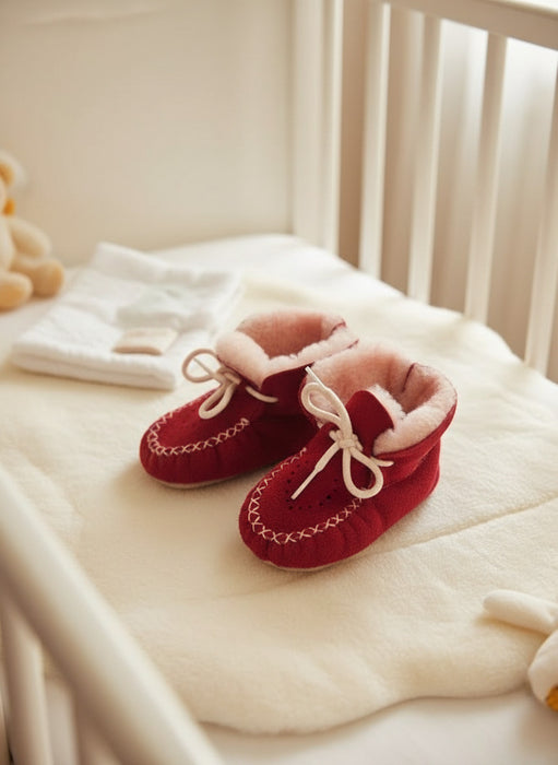 Baby-Fellschuhe Sweetheart versch. Farben - Schafland-Stock