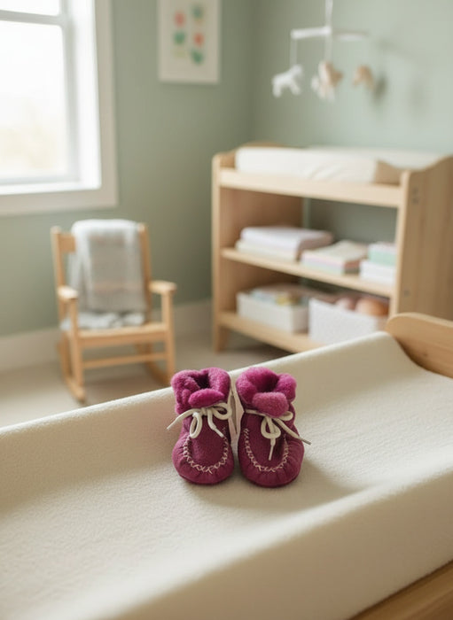 Baby-Fellschuhe Sweetheart versch. Farben - Schafland-Stock