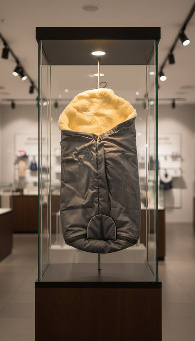 Babywagen Schlafsack Merino Lammfell Waschbar Antibakteriell Hautverträglich - Schafland-Stock